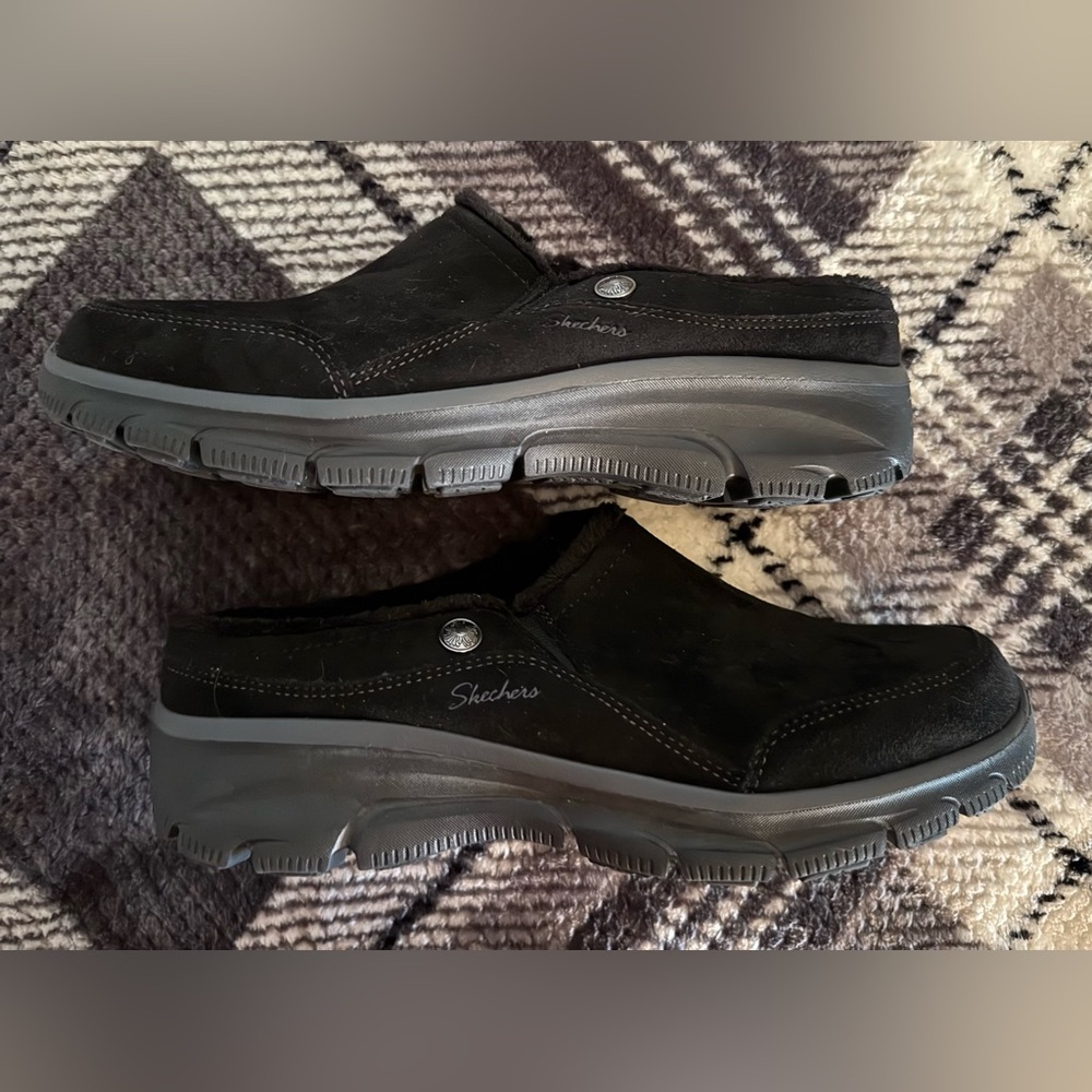 Skechers Relaxed Fit Slip-On Mules w/Air-Cooled Memory Foam-Black - Size 7-1/2M - Picture 5 of 7